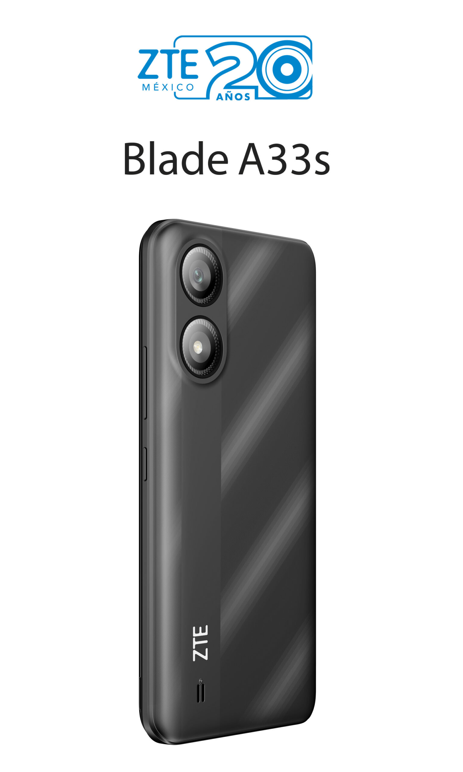 ZTE Blade A33S negro 3.4 derecha