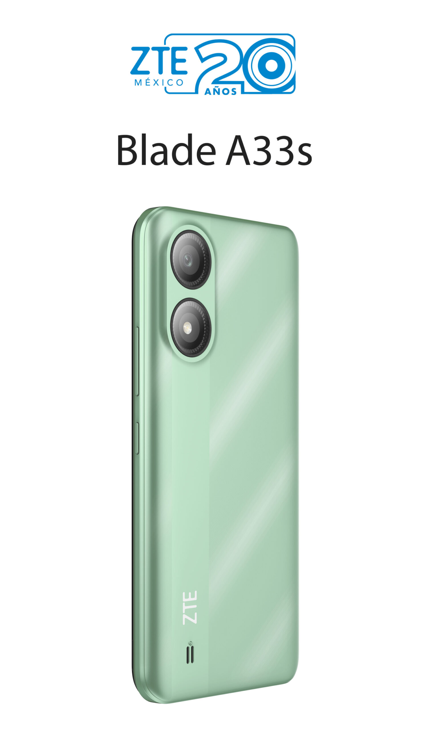 ZTE Blade A33S verde 3.4 derecha