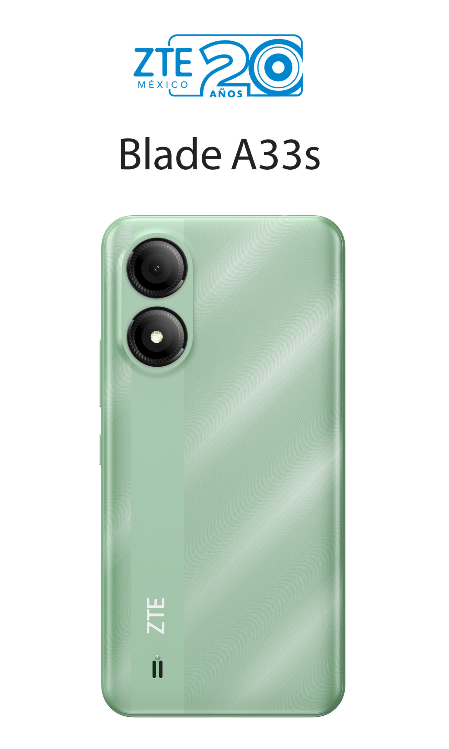 ZTE Blade A33S verde trasera